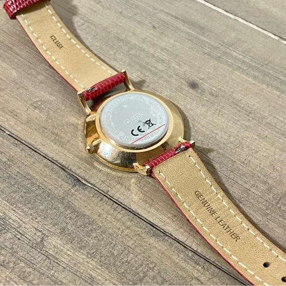 Cluse Boho Chic black with rose gold and red leather strap - Picture 6 of 6